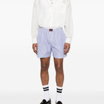 Shorts a righe in blu Willy chavarria - uomo 