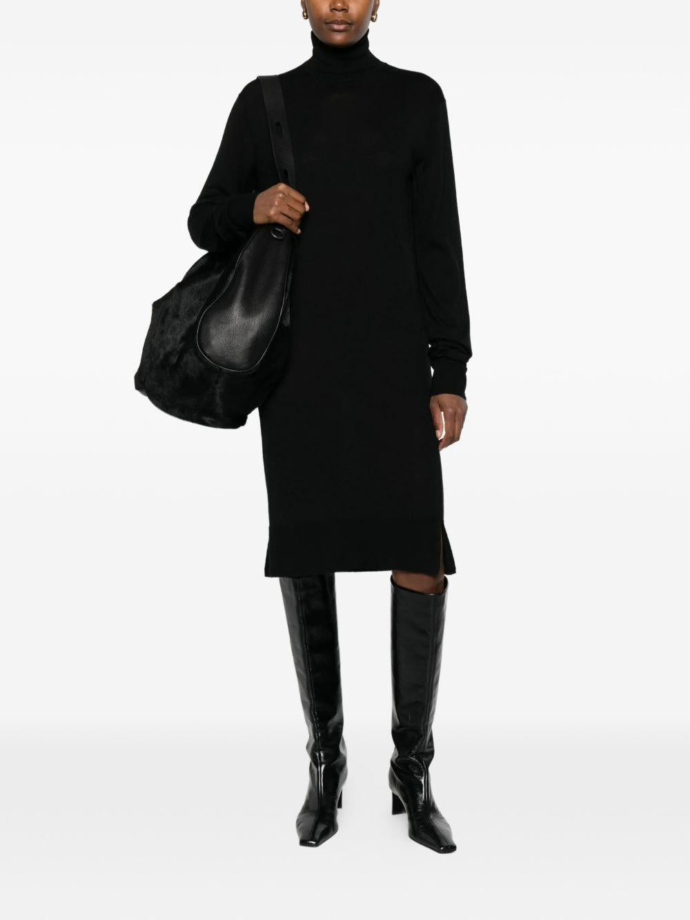 Abito midi a collo alto in nero Toteme - donna 