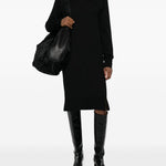 Abito midi a collo alto in nero Toteme - donna 