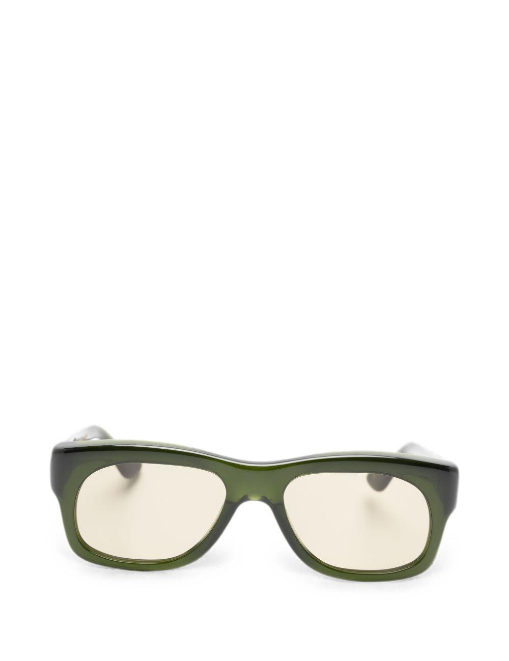 Occhiali da sole quwa con montatura rettangolare in verde 