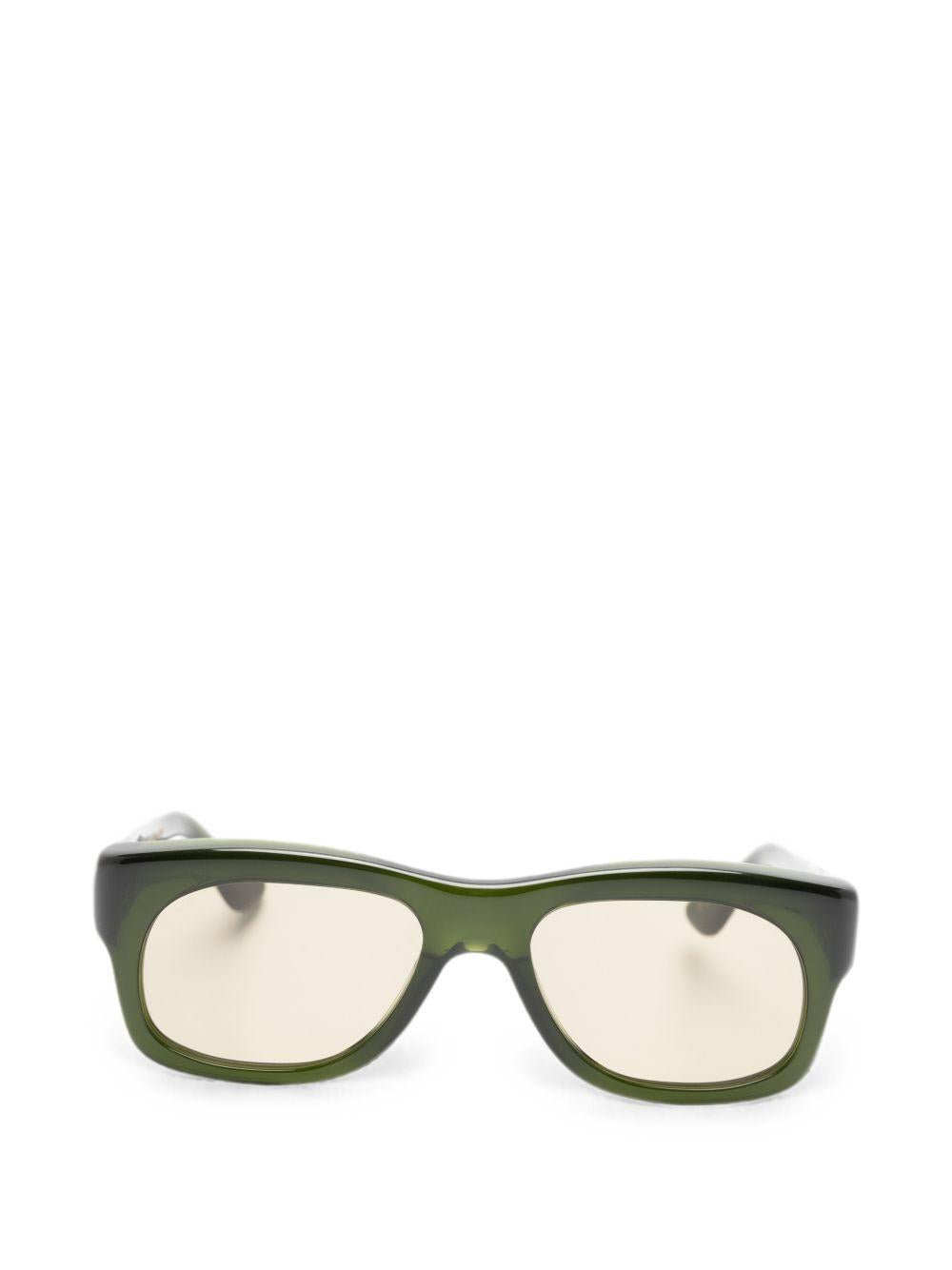 Occhiali da sole quwa con montatura rettangolare in verde 