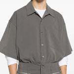 Camicia con taschino sul petto a fantasia gessata in grigio Song for the mute - uomo 