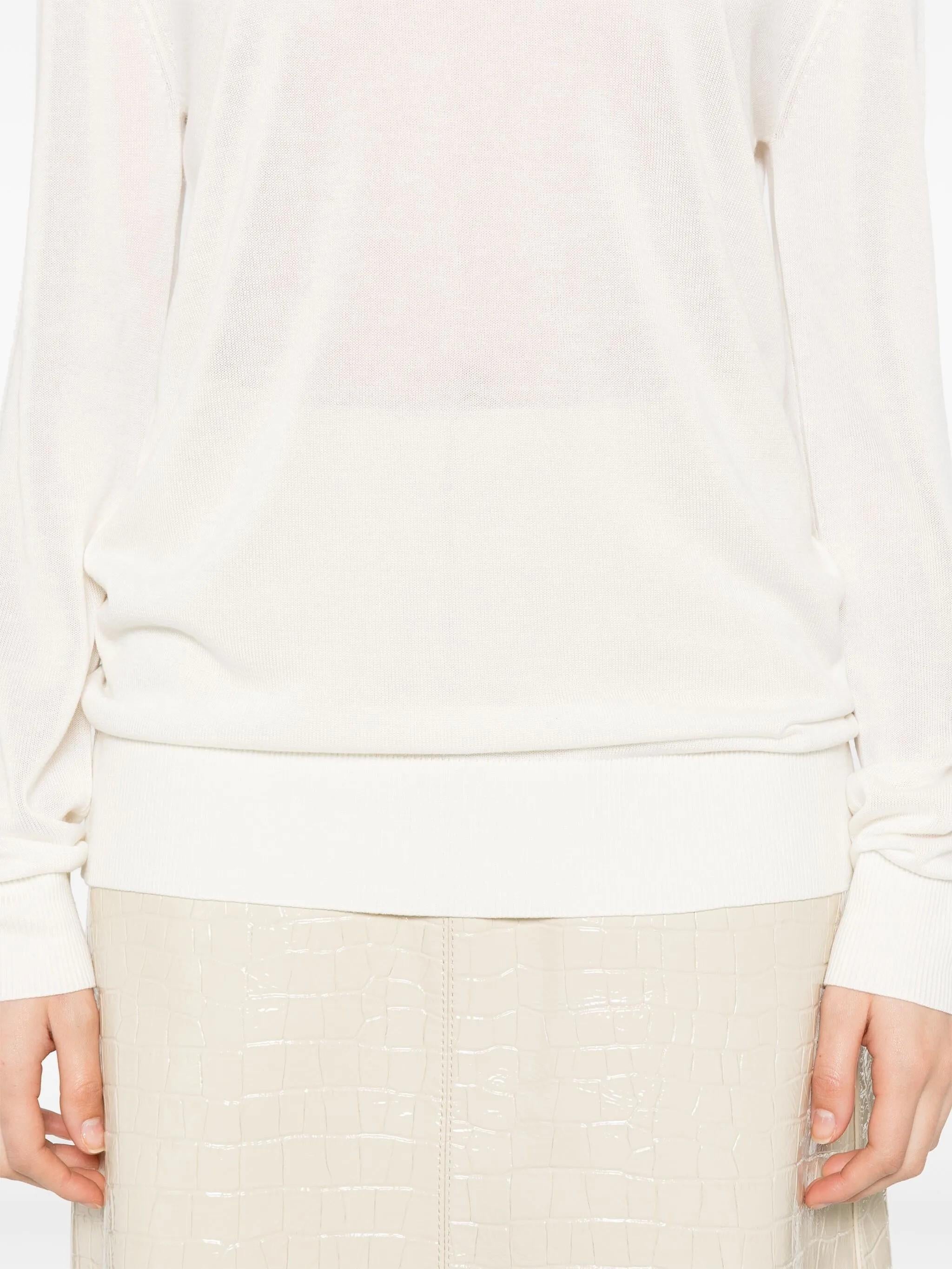 Maglione a girocollo in bianco Toteme - donna 