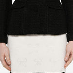 Minigonna con fiocco jacquard in bianco Self-portrait - donna 