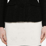 Minigonna con fiocco jacquard in bianco Self-portrait - donna 