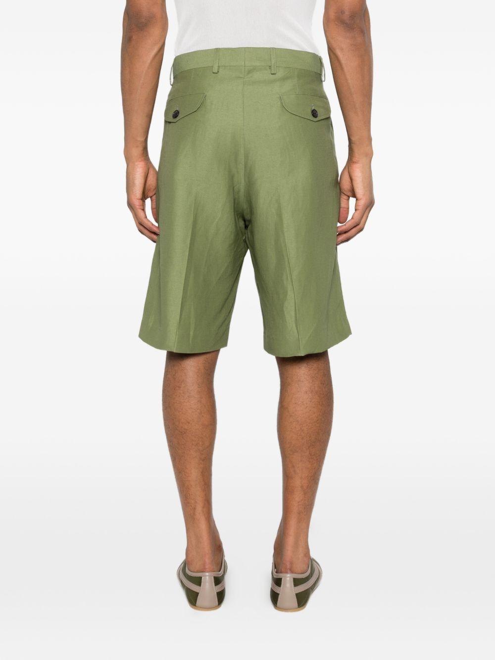 Pantaloncini a pieghe in verde Laneus - uomo 