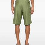 Pantaloncini a pieghe in verde Laneus - uomo 