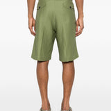 Pantaloncini a pieghe in verde Laneus - uomo 