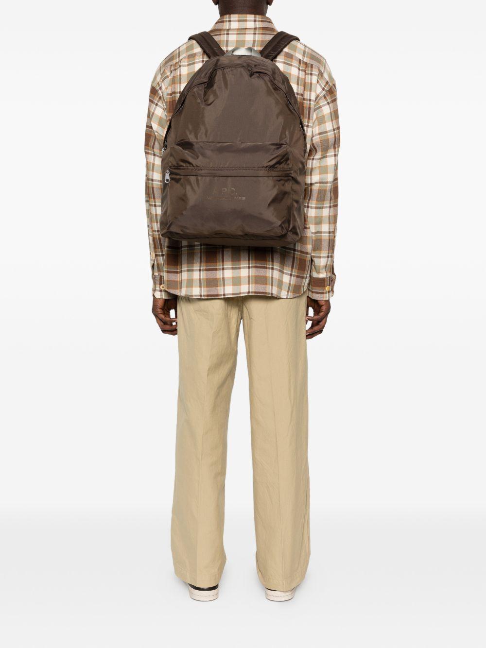 Zaino con zip in marrone A.P.C. - uomo 