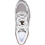 Sneakers Progrid Omni 9 traforate in bianco e marrone Saucony - uomo 