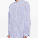 Camicia a righe con bottoni in blu Willy chavarria - uomo 