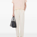 T-shirt Faaa Lds con scollo a V in rosa Loulou de saison - donna 