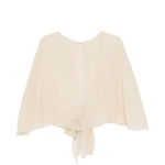 Top christian con nodo a cravatta in beige Antonelli - donna 