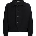 Cardigan in lana con bottoni nero 
