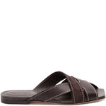 Ciabatte con fasce incrociate in marrone Tod's - donna 