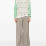 Gilet con fantasia scollo a v in multicolore Kiton - uomo 