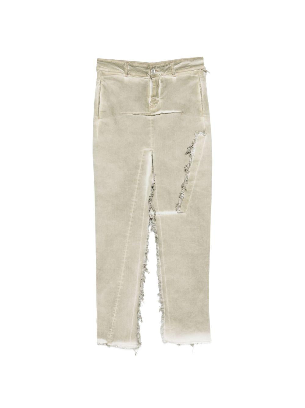 Gonna con effetto vissuto in beige Rick owens drkshdw - donna 