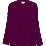 Camicia a coste in viola Forte forte - donna 
