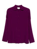 Camicia a coste in viola Forte forte - donna