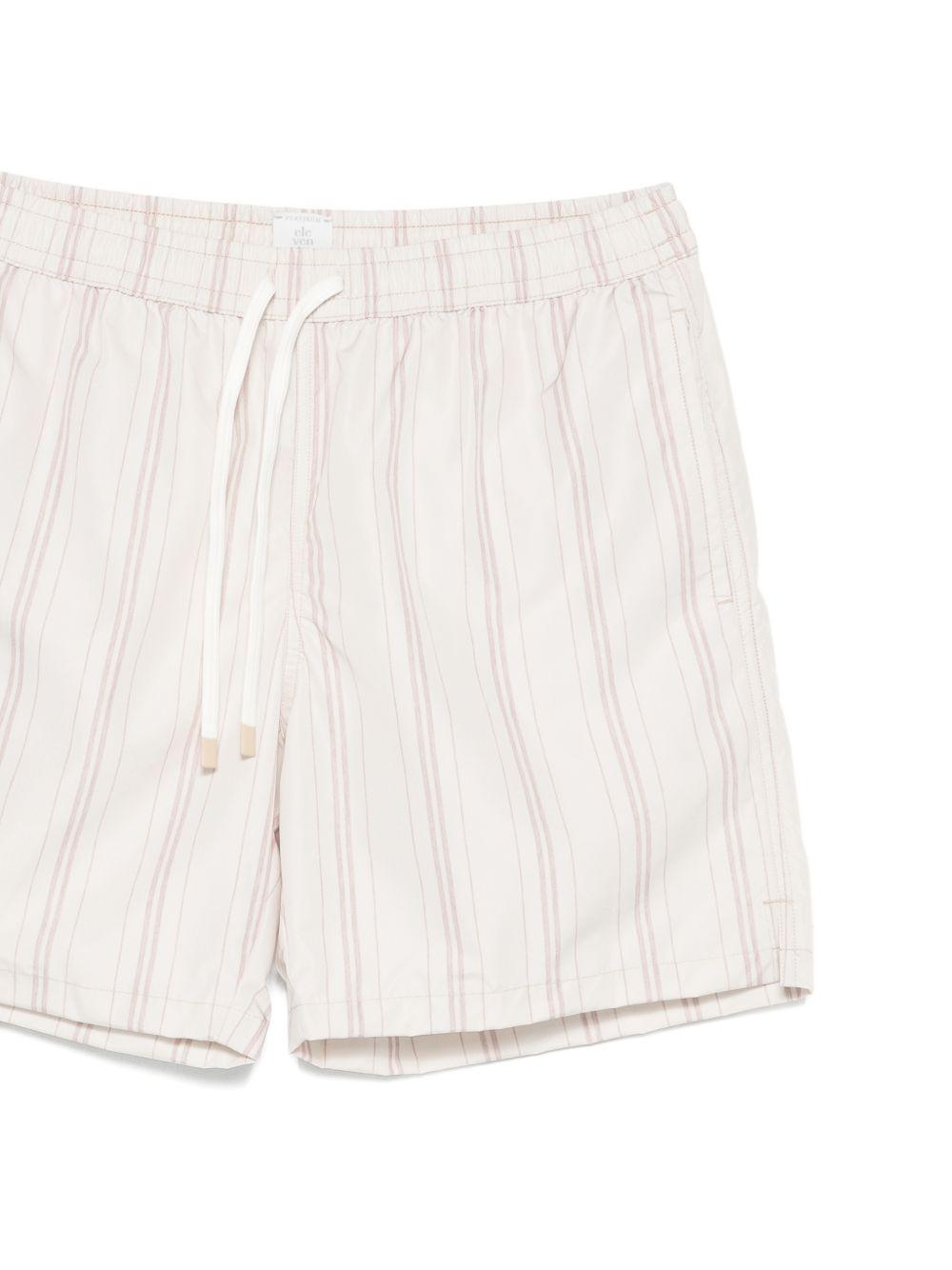 Pantaloncini da mare a righe in bianco Eleventy - uomo 