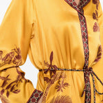 chemisier lungo con cintura in giallo ALEMAIS - donna 