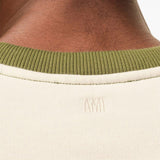 Felpa Ami De Coeur con applicazione in bianco e verde Ami paris - uomo 