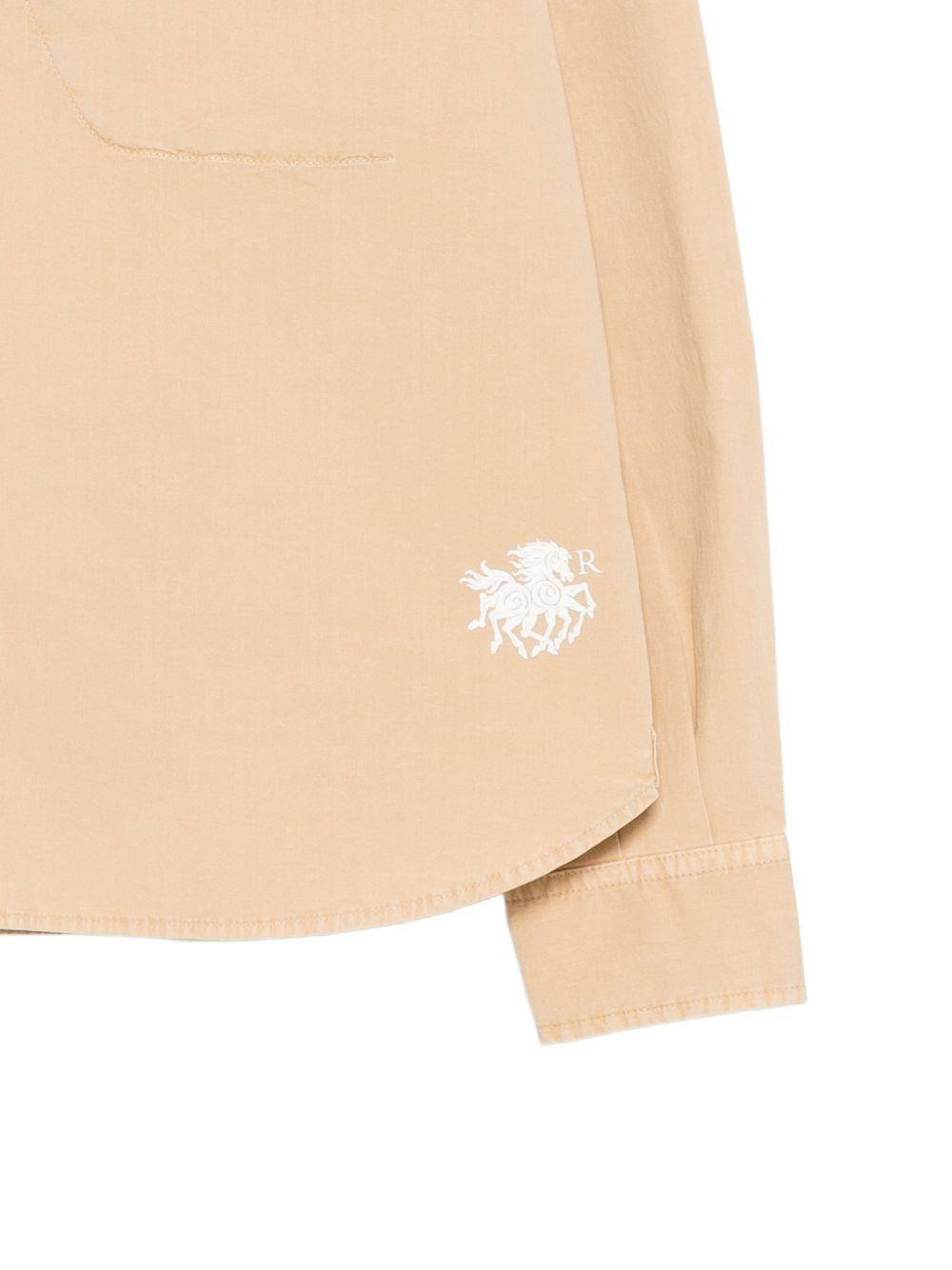Camicia con taschino in beige Ranra - uomo 