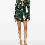 Abito marylin con paillettes in verde Oséree - donna 