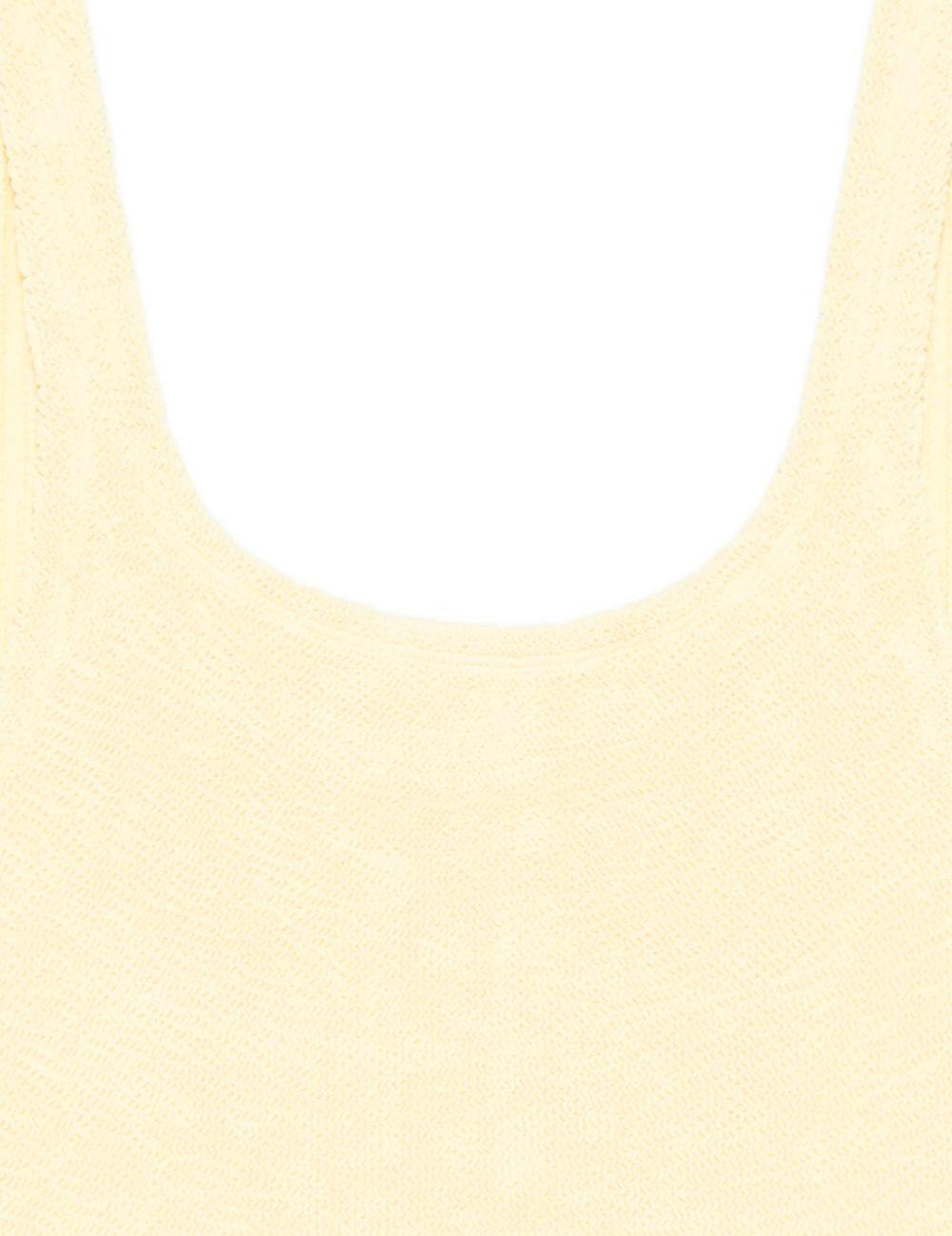 Costume da bagno con scollo quadrato in giallo pastello Hunza g - donna 