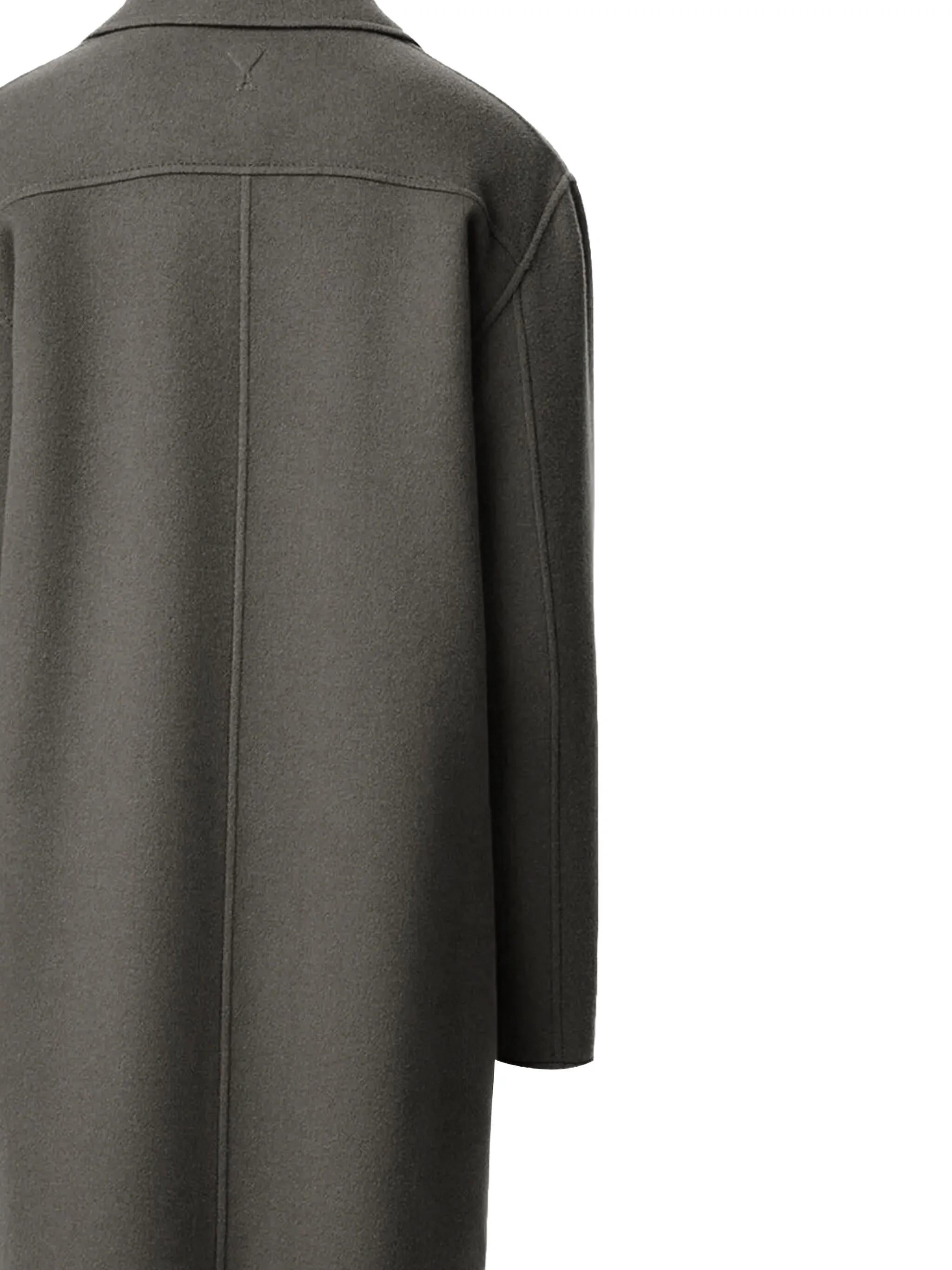 Cappotto monopetto in lana in grigio Ami Paris - uomo 