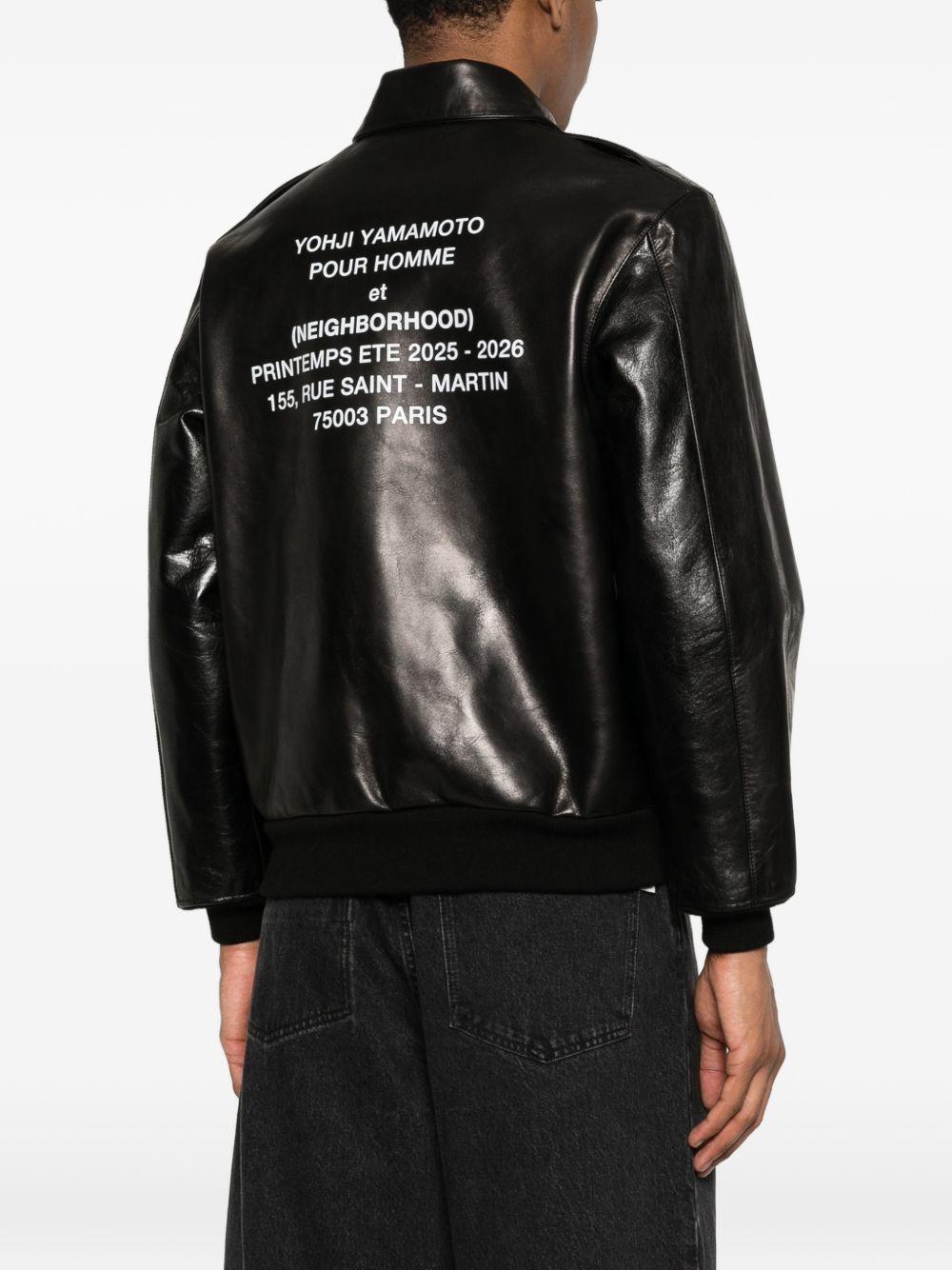 Giacca in pelle in nero Yohji yamamoto - uomo 
