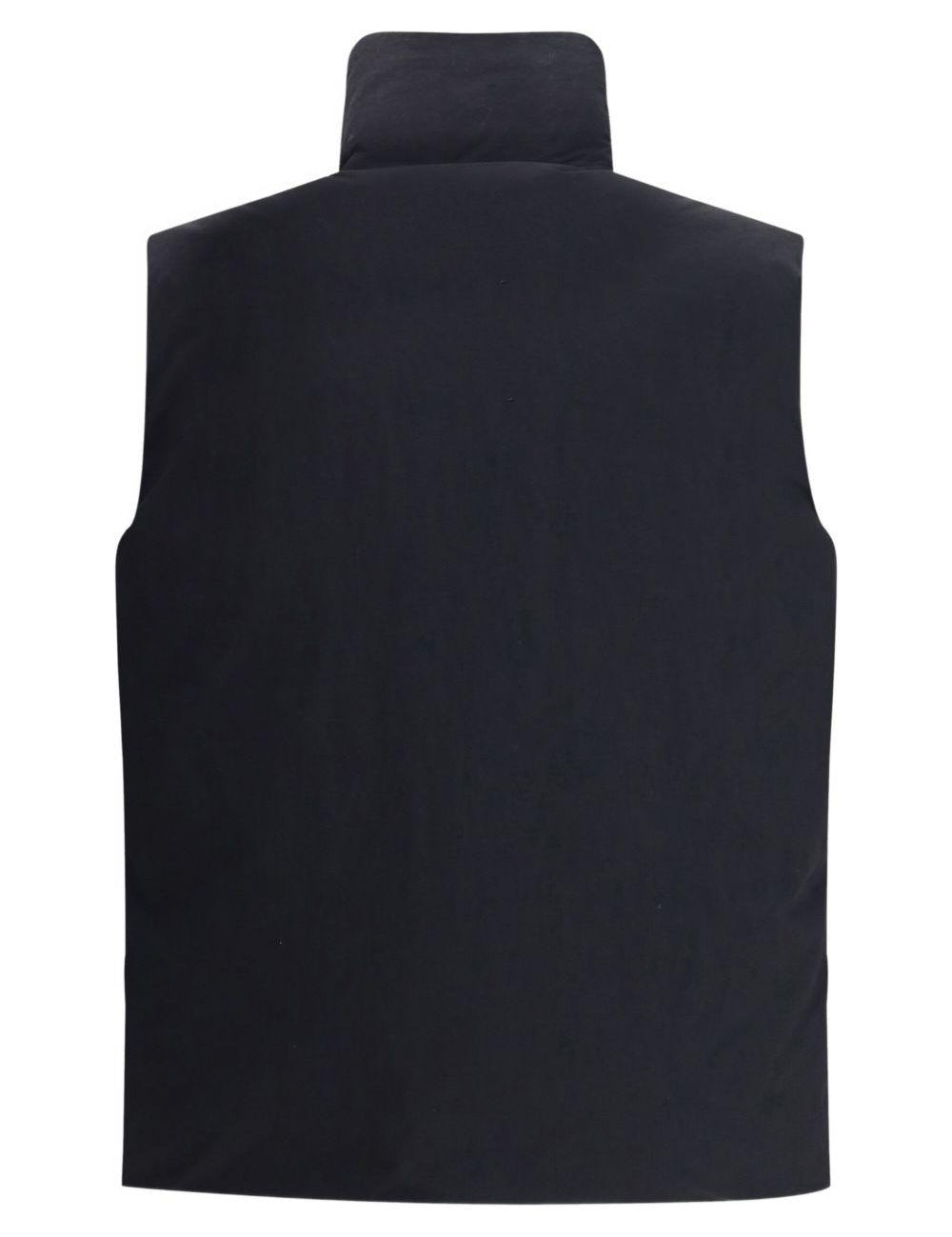 Gilet trapuntato con tasca con zip in nero Laminar - uomo 