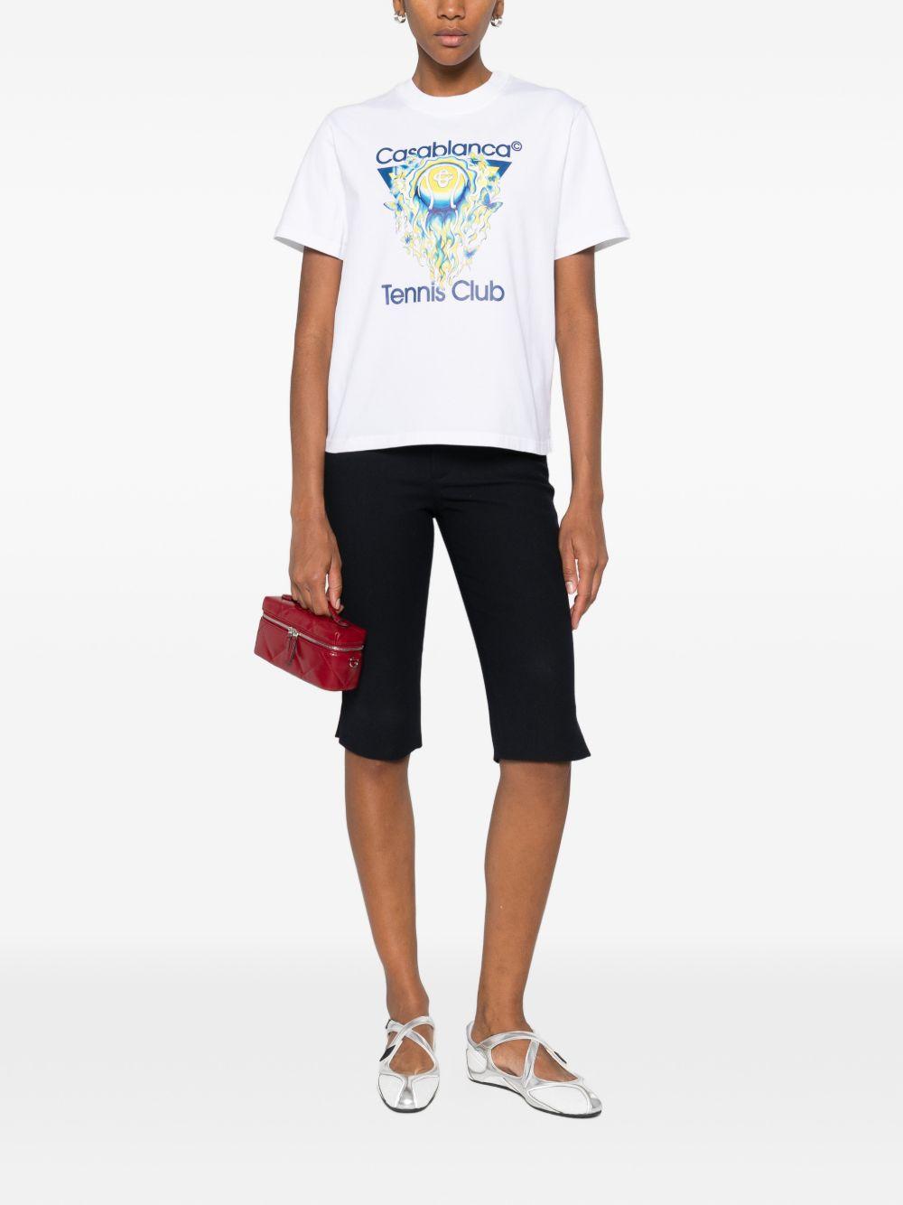 T-shirt a maniche corte con stampa grafica in bainco Casablanca - donna 