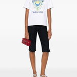 T-shirt a maniche corte con stampa grafica in bainco Casablanca - donna 
