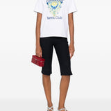 T-shirt a maniche corte con stampa grafica in bainco Casablanca - donna 
