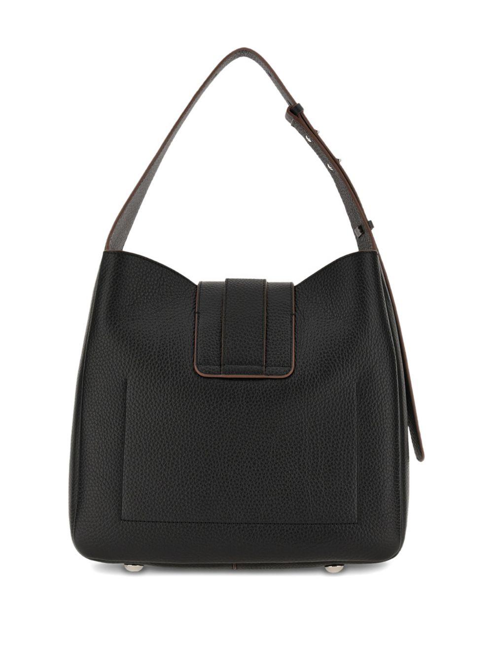 Borsa a spalla con nappa visnu in nero Hogan - donna 