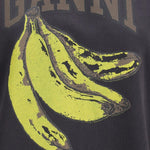 Felpa con stampa Banana in nero Ganni - donna 