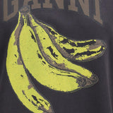 Felpa con stampa Banana in nero Ganni - donna 