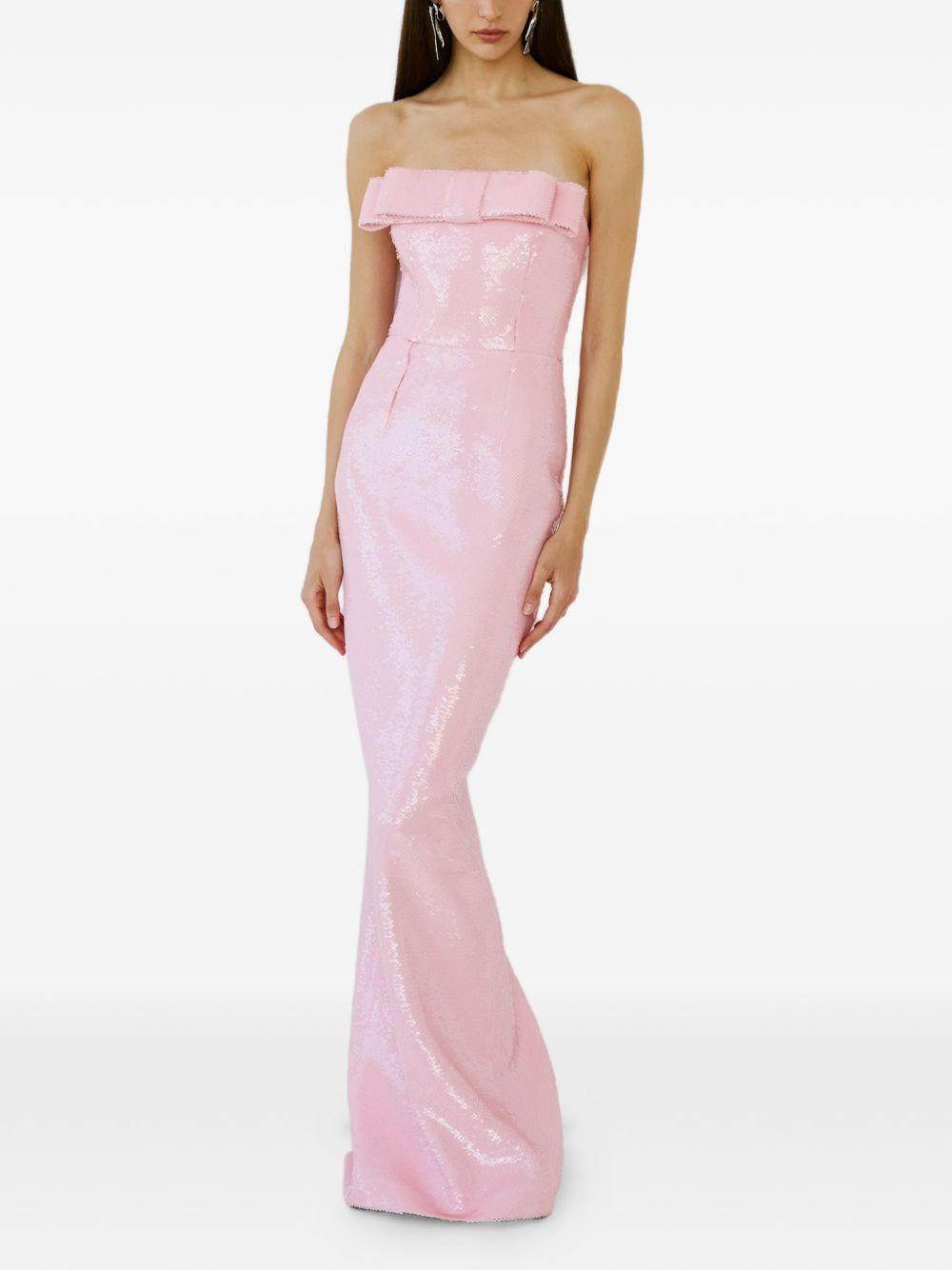 ABITO LUNGO SISU CON PAILLETTES IN ROSA THE NEW ARRIVALS ILKYAZ OZEL - DONNA 