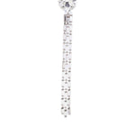 Orecchini lunghi in cristallo con frange in argento Alessandra rich - donna 