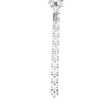 Orecchini lunghi in cristallo con frange in argento Alessandra rich - donna 