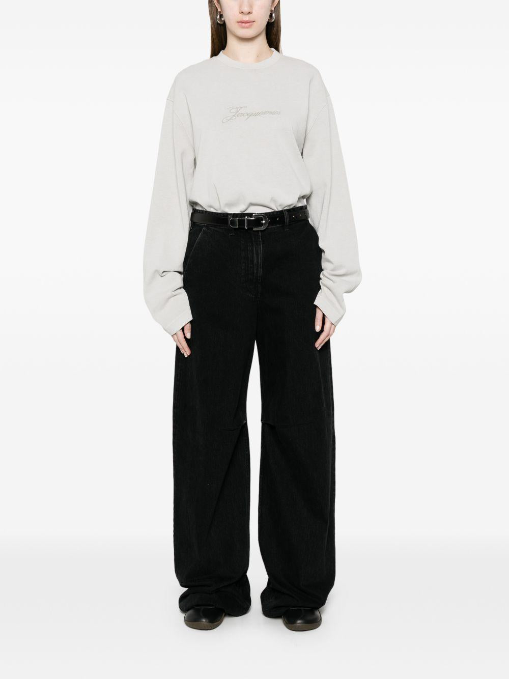 T-shirt a maniche lunghe in grigio Jacquemus - unisex 