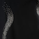 Abito lungo con cristalli palladio in nero Taller marmo - donna 