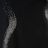 Abito lungo con cristalli palladio in nero Taller marmo - donna 