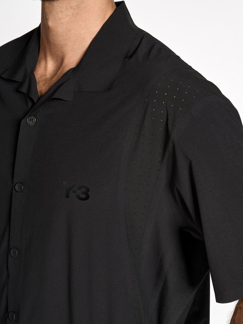 Camicia con dettaglio traforato in nero Y-3 - uomo 