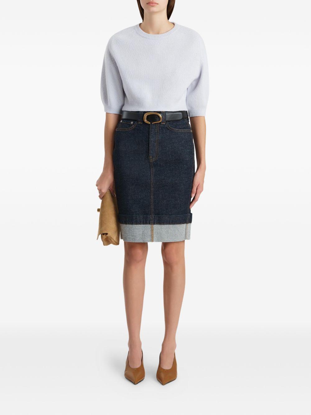 Top in lana lorelai in celeste con Khaite - donna 