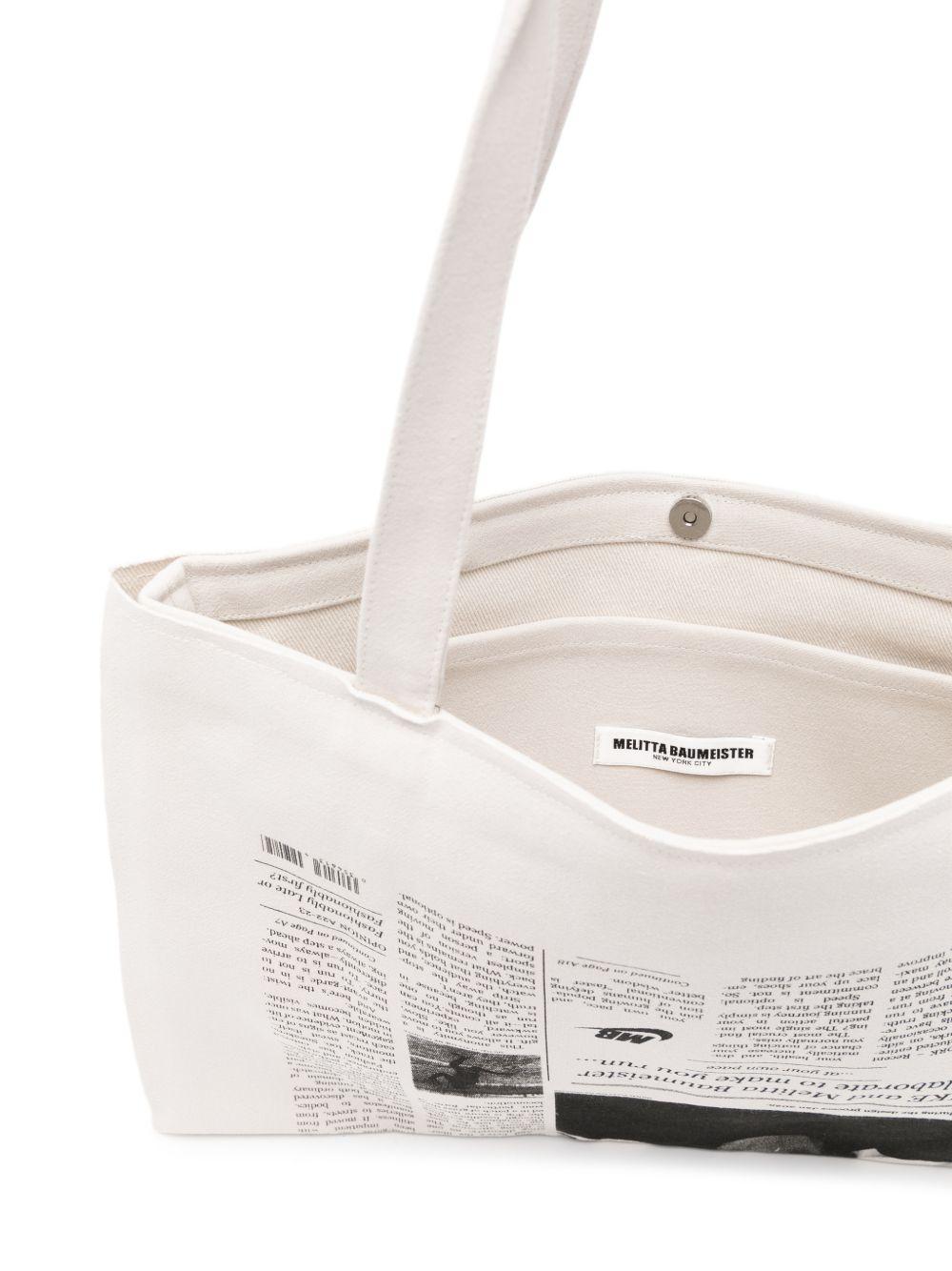 Borsa a spalla  New York Times in bianco 