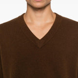 Maglione con scollo a v in marrone Entire studios - unisex 