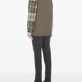 Gilet trapuntato con zip in verde Barbour - uomo 