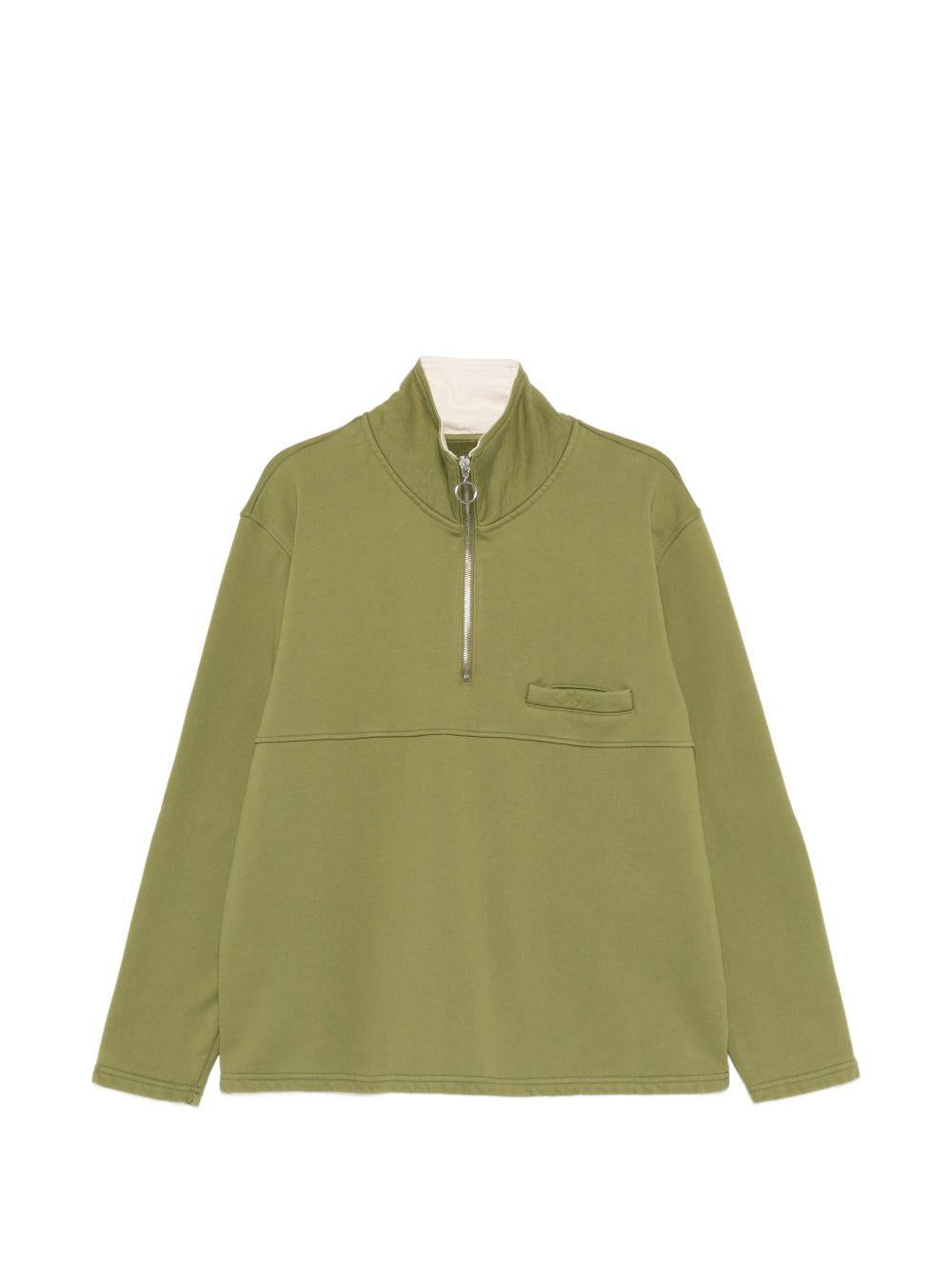 Felpa con zip in verde Namacheko - uomo 